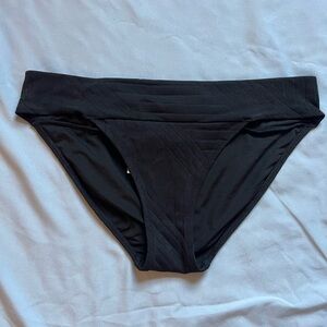 Black Patterned Aerie Bikini Bottoms